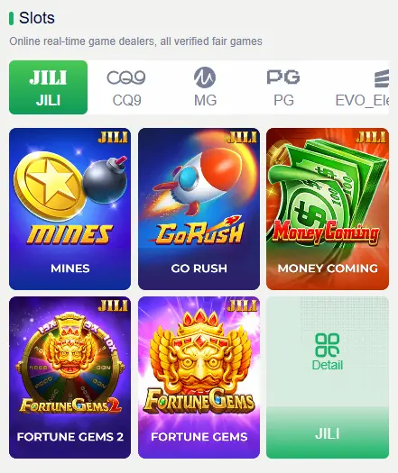 DiuWin Casino games